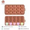 15Cavity Diamond Heart Chocolate Silicone Mold