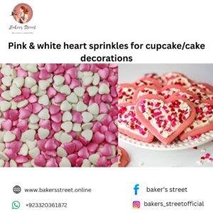 Pink & White Heart Sprinkles