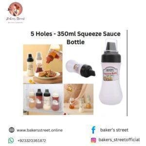 5 holes 350ml squeeze sauce bottle