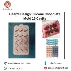 Heart design silicone chocolate mold 15 cavity