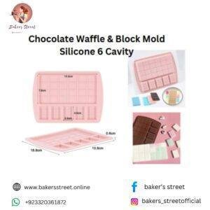 Chocolate waffle & block mold silicone 6 cavity