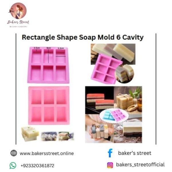 Rectangle Shape Soap Mold 6 Cavity
