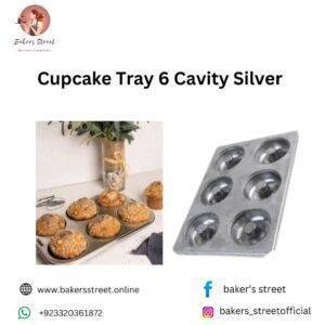 Cupcake Tray 6 Cavity Silver