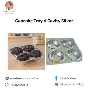 Cupcake Tray 4 Cavity Silver