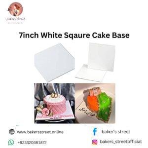 7inch White Square Base