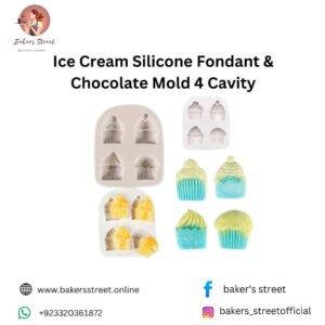 Ice Cream Silicone Fondant & Chocolate Mold 4 Cavity