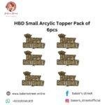 HBD Small Acrylic Topper