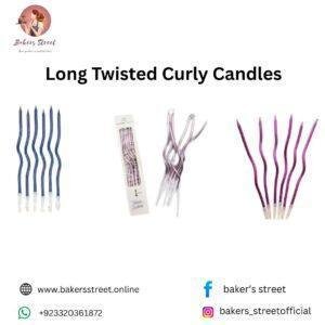 long twisted curly candles