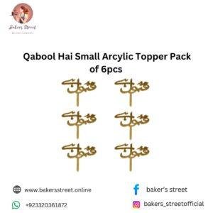 Qubool Hai Small Acrylic Topper