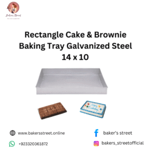 Rectangle Cake & Brownie Baking Tray Galvanized Steel.